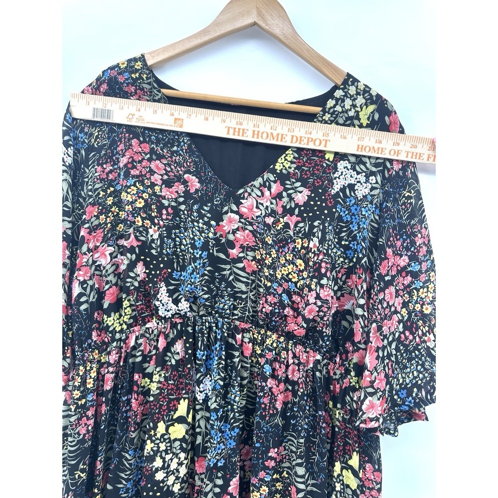 Sugar Lips Floral Maxi Dress 3X Floral Cottagecore Whimsy Flutter Sleeve SS27 - Picture 6 of 13